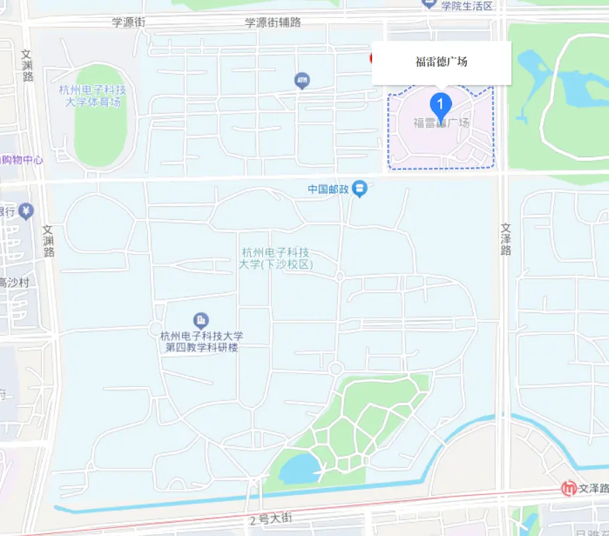 福雷德广场周边餐饮地图