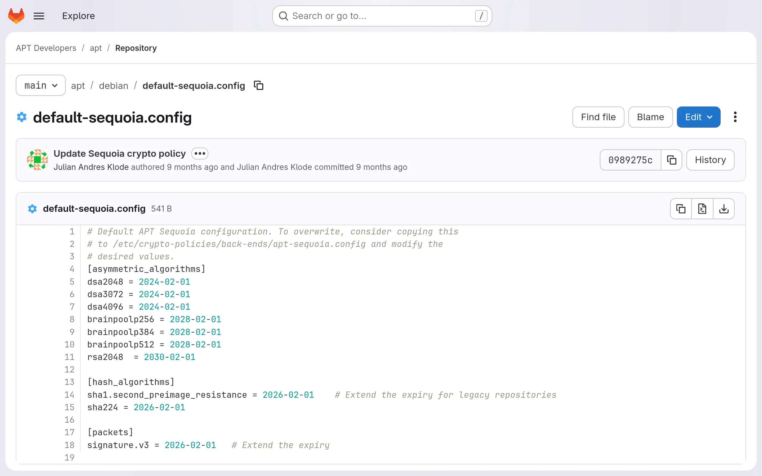 APT 的密码学算法策略定义了各类算法、签名格式的弃用计划