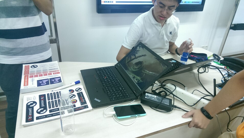 Random hack-around before the conference began.