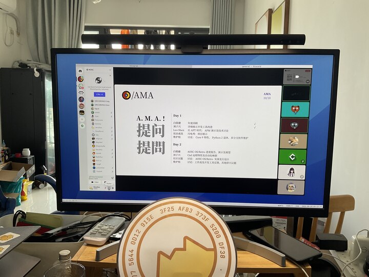 Attending Virtual AOSCC 2021 (Telegram: @neruthes).