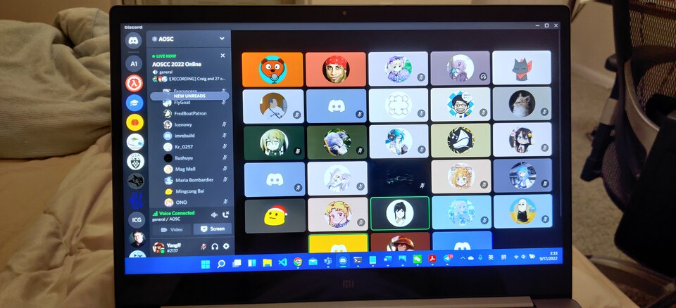 Attending Virtual AOSCC 2022 (Telegram: @realYangff)